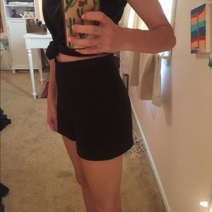 Black high waisted shorts