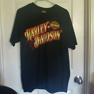 Harlry Davidson black tee-shirt size L black pearl