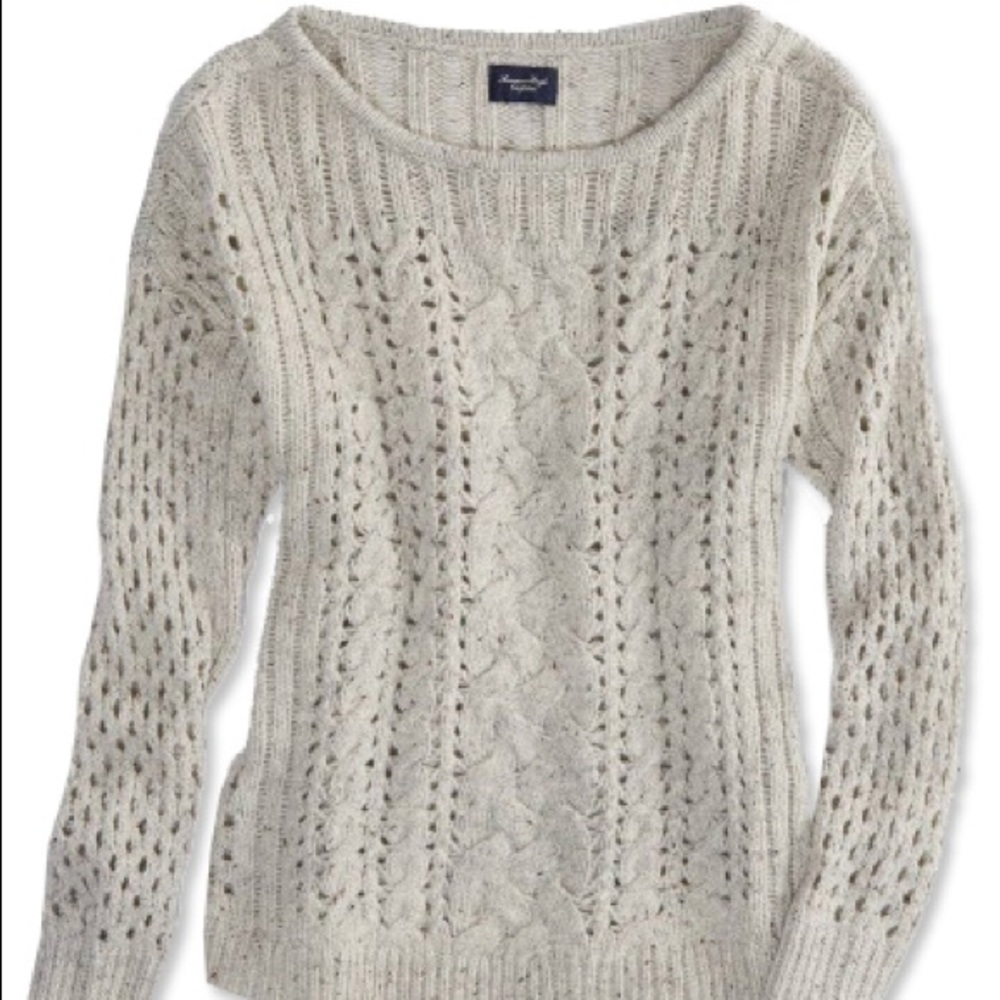 Open knit American eagle sweater