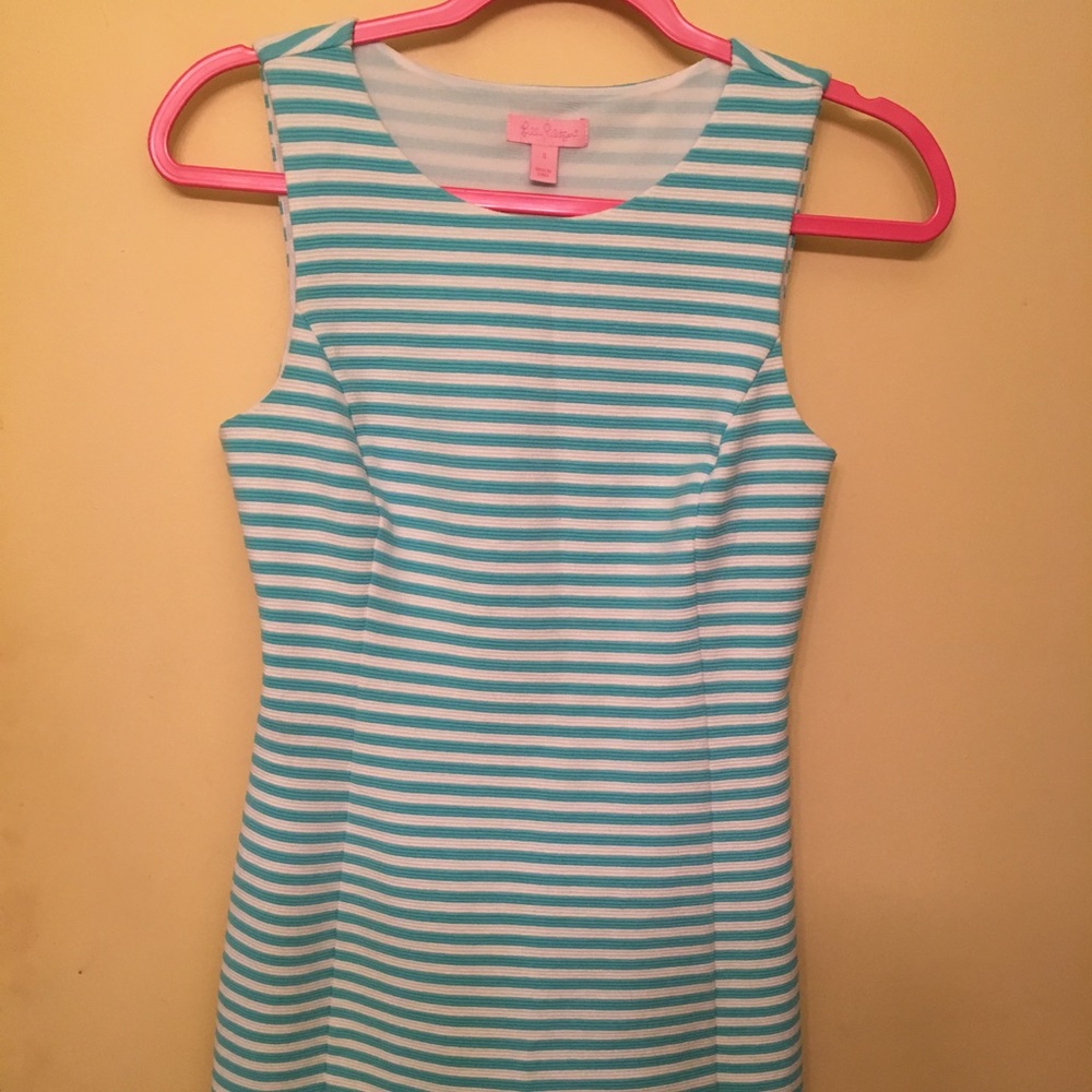 Lilly pulitzer ottoman stripe whiting dress EUC