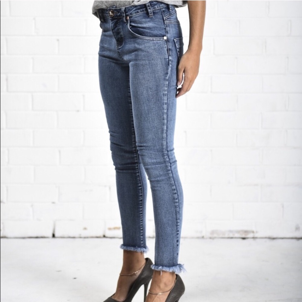 FINAL SALE One teaspoon yardbird raw hem jeans