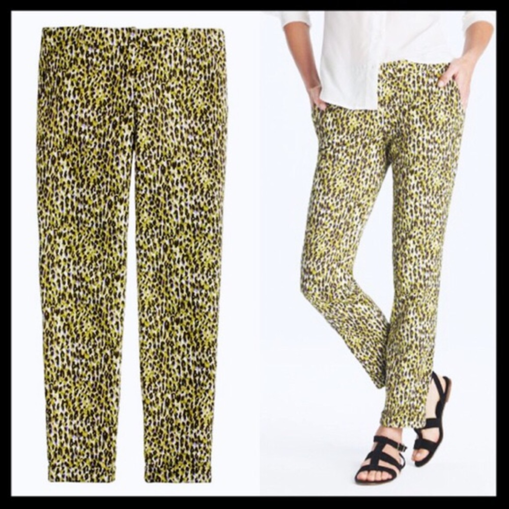 J Crew leopard pants
