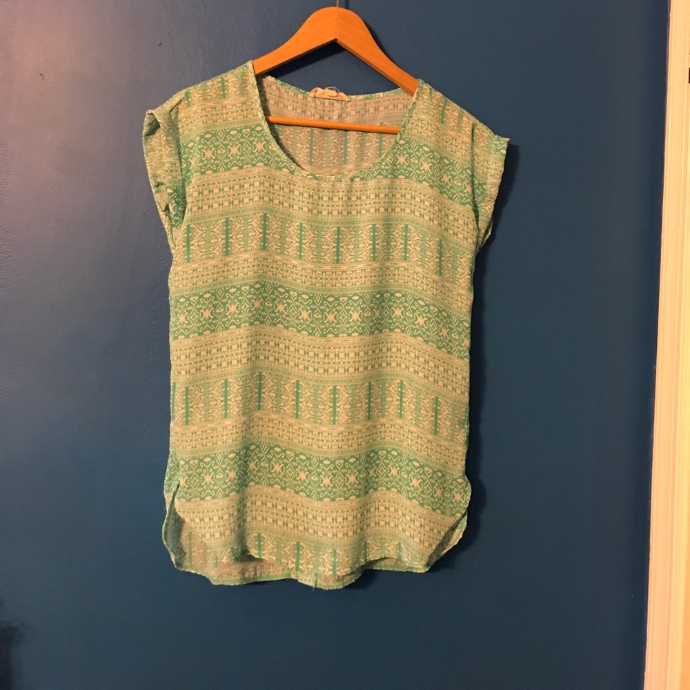 Sheer green blouse