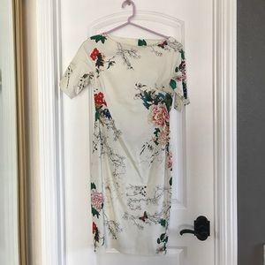 botanical print dress