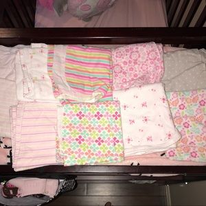 10 pack baby girl receiving blankets