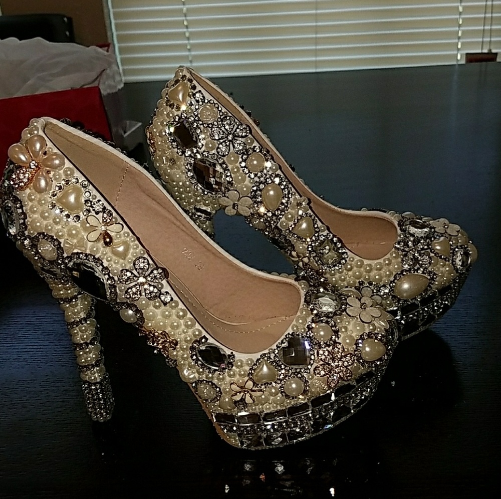 Bedazzled heels