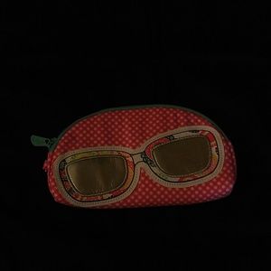 Soft Eyeglass Case in Coral Mini Gingham