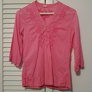 Pink cotton Indian blouse S/M
