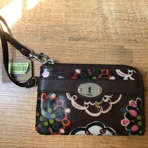 Fossil Floral Wristlet