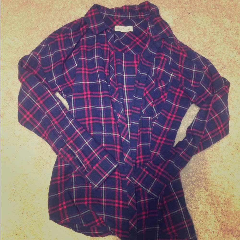 Olive and oak flannel