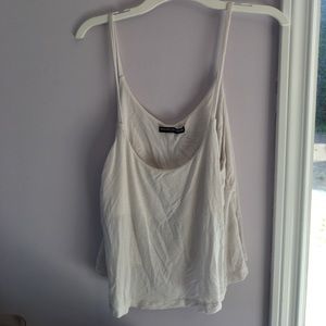 White cropped tank top