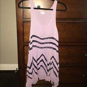 Free People Voile and Lace Trapeze Slip