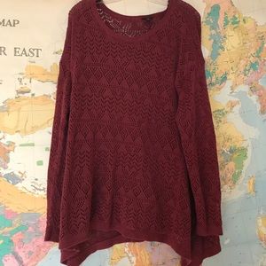 Cute red crochet sweater