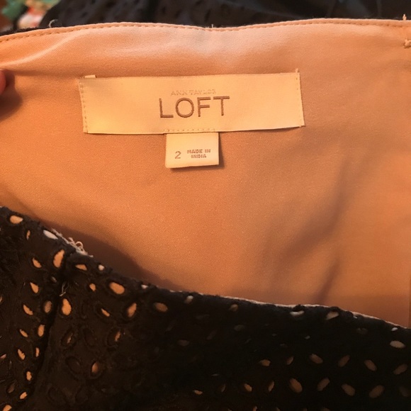 Authentic Ann Taylor Loft crotchet black dress - Picture 5 of 5