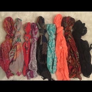 Lot of scarves..