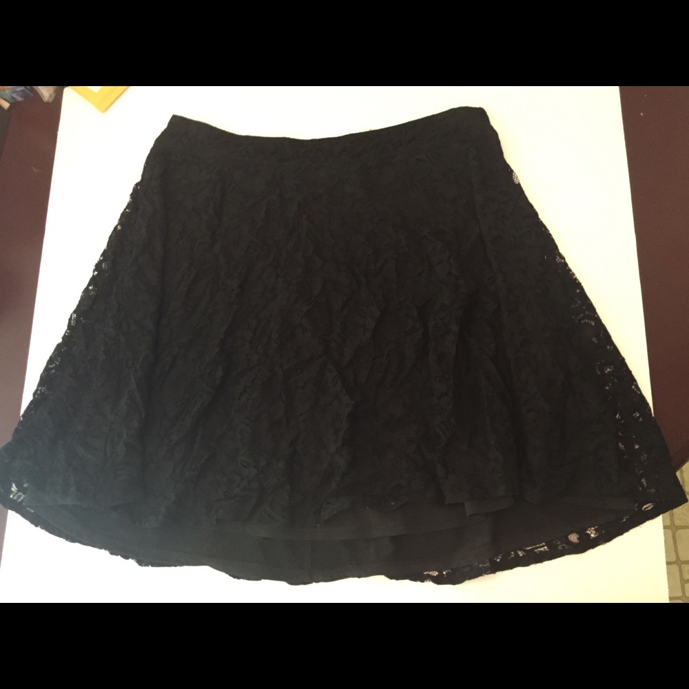 Black lace torrid skirt size 16