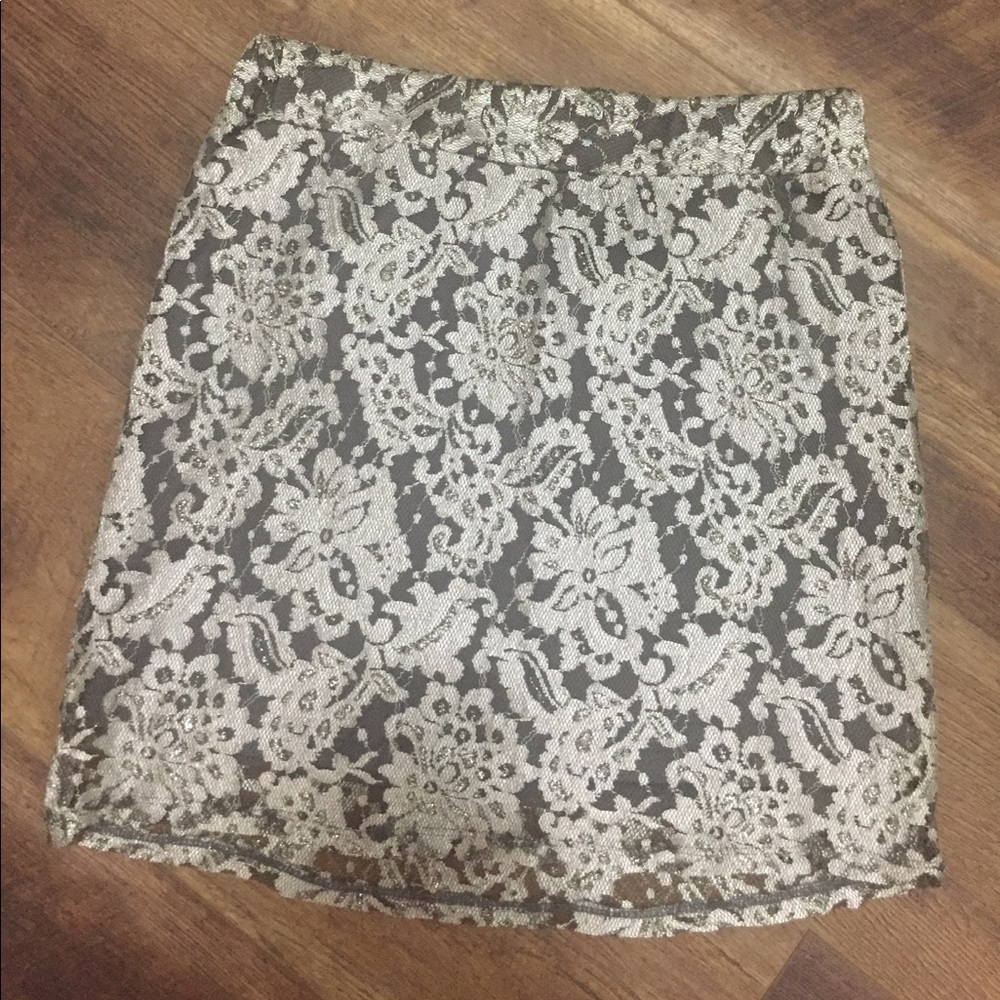 Grey & Silver Mini Skirt