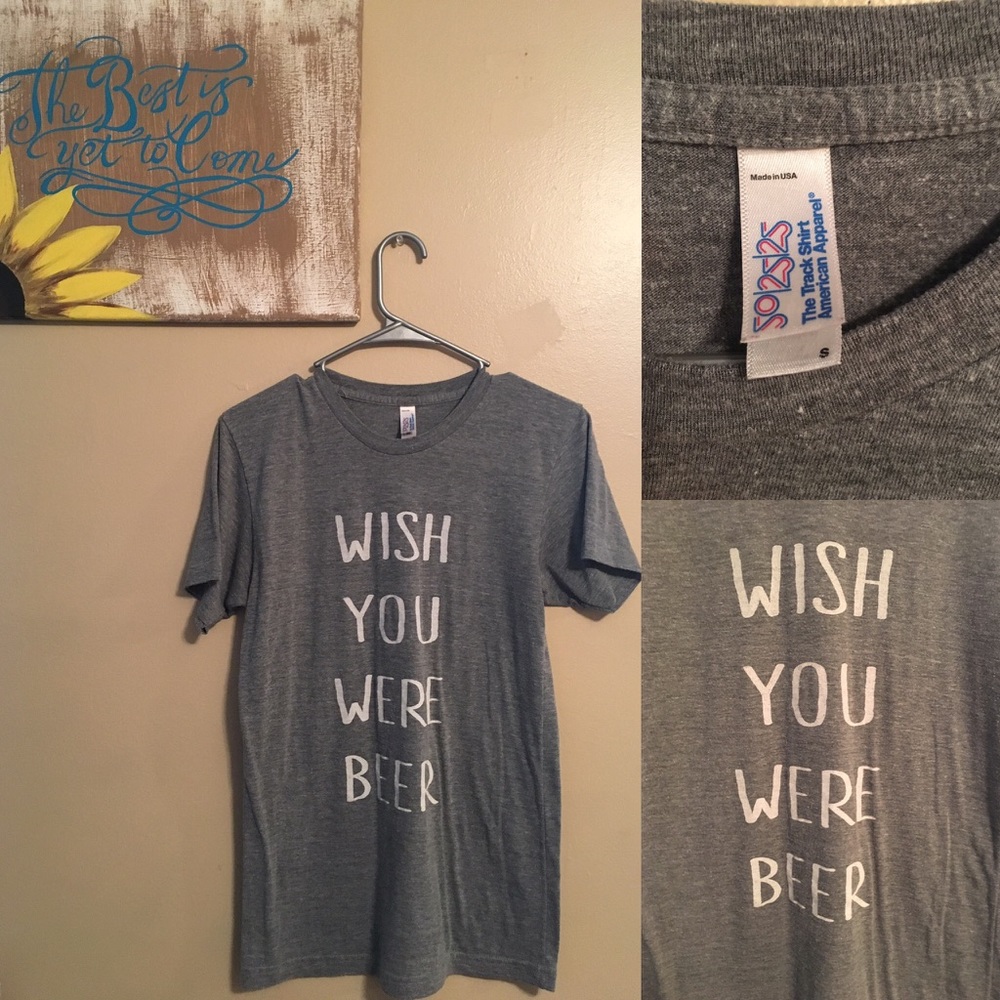 Wish you were beer tahirt