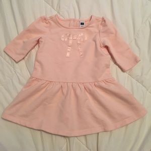 Janie and Jack Dress with Pink Ribbon Bow