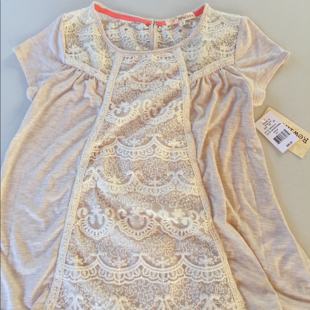 NWT Lace Accent Blouse
