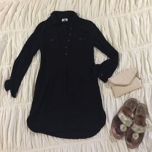 Black shirt dress