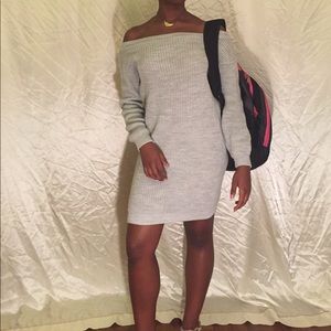 Gray Sweater Dress