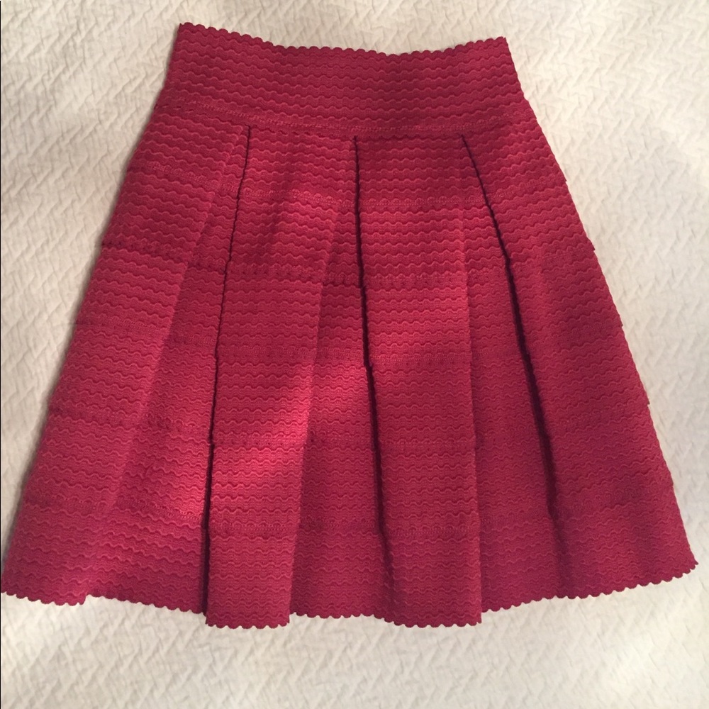 Scalloped fuchsia skirt