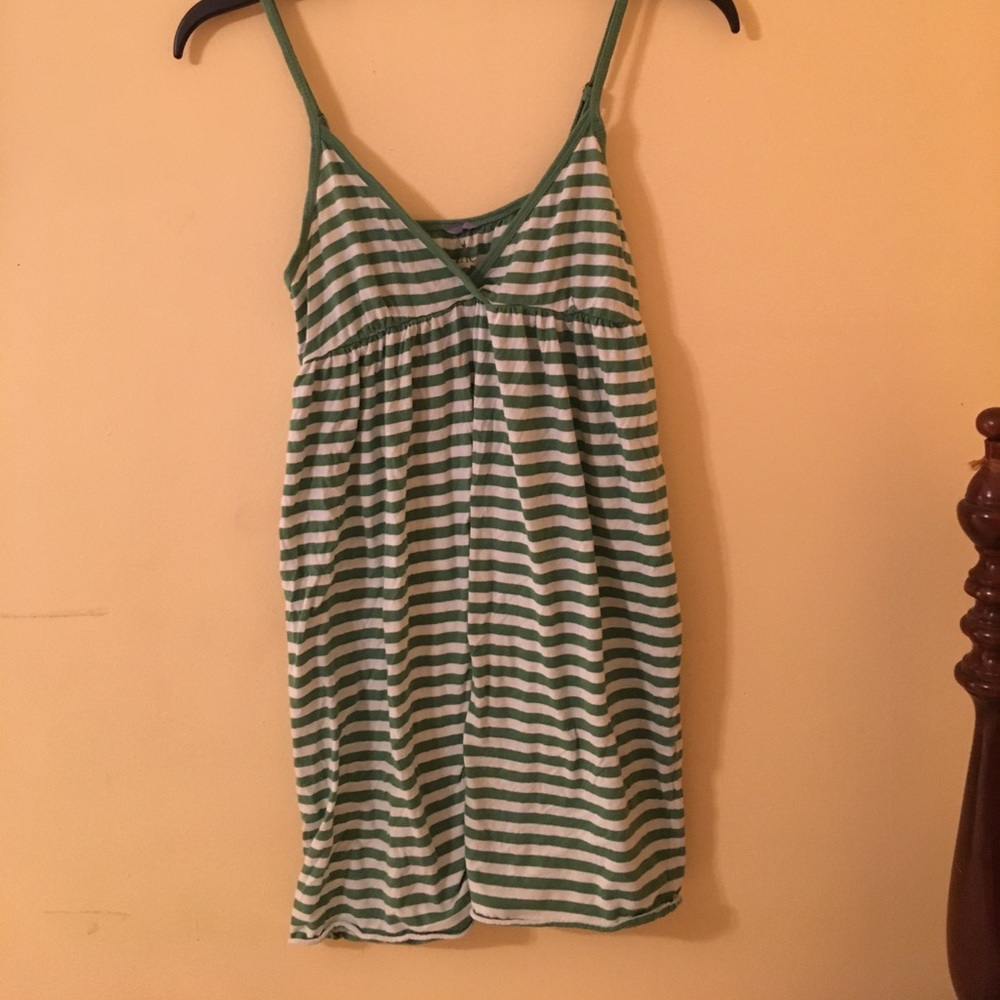 Cute green striped dress from Aerie.