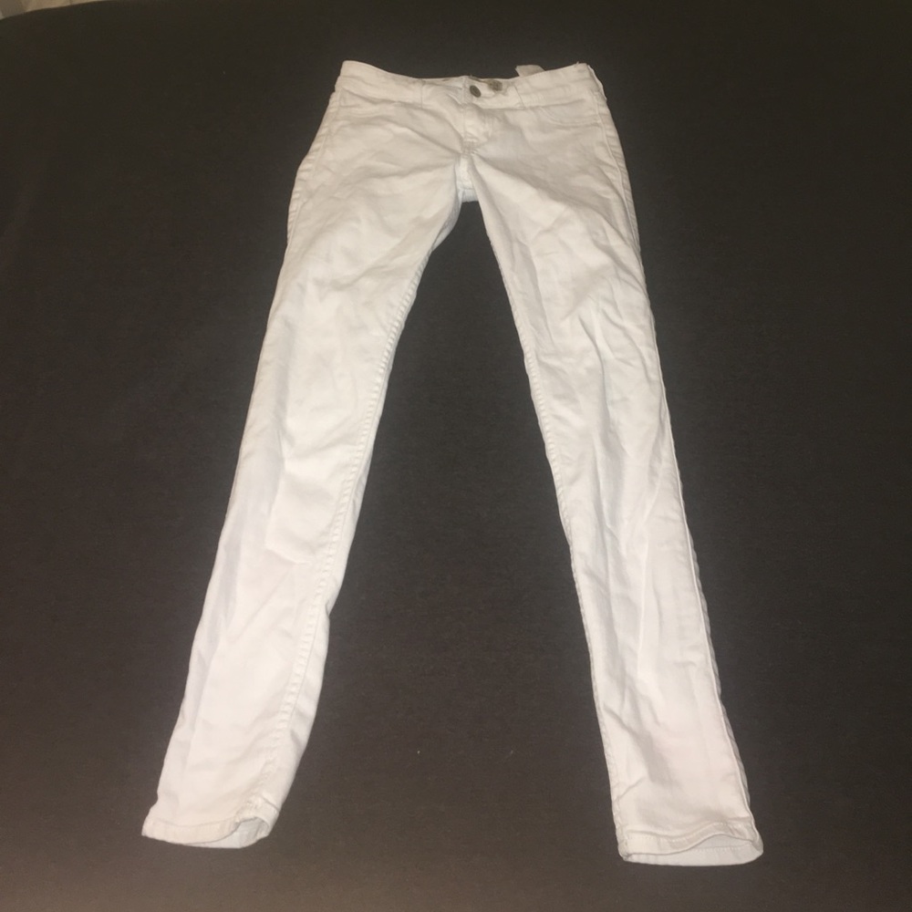 Hollister super skinny white jeans
