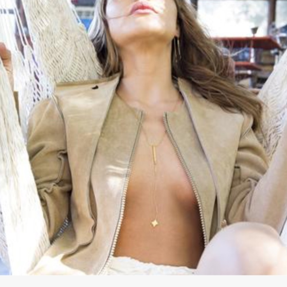 Star Drop Necklace 18k Gold Plated