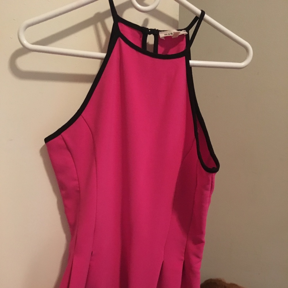 Little pink and black cocktail dress