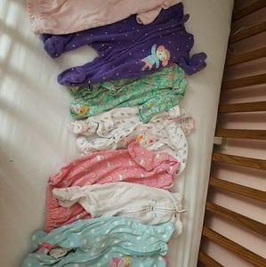 Newborn girl sleepers
