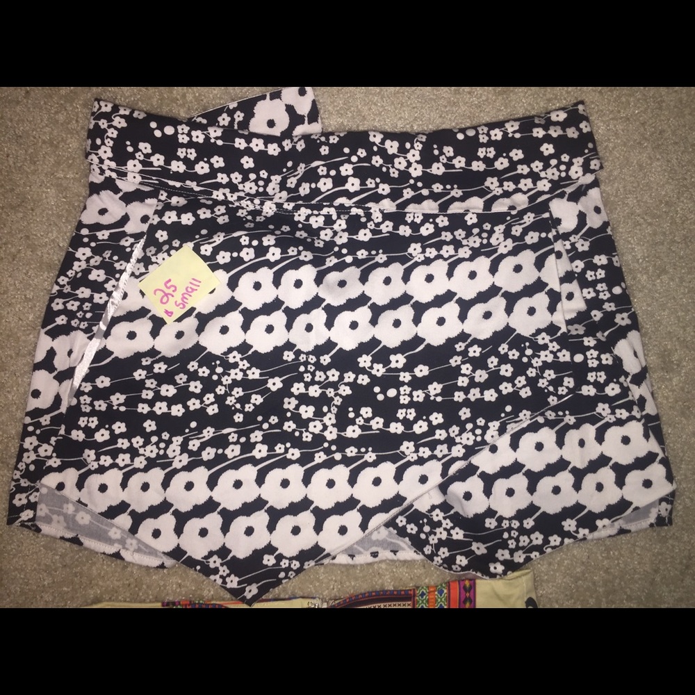 Black and White floral skirt