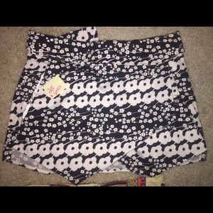 Black and White floral skirt