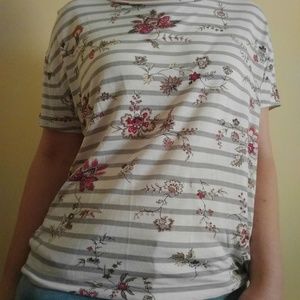 Floral and Stripe GAP Shirt