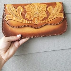 Vintage handmade western stash wallet.