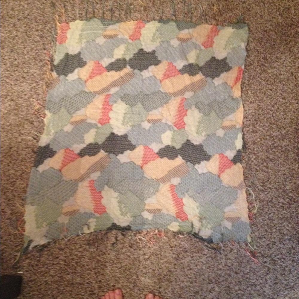 Multi-colored/multi patterned Triangle Scarf - Picture 2 of 4
