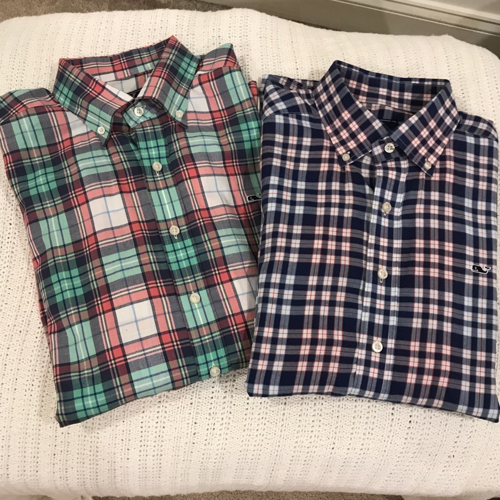 Vineyard Vines Whale Button Down Shirt LOT