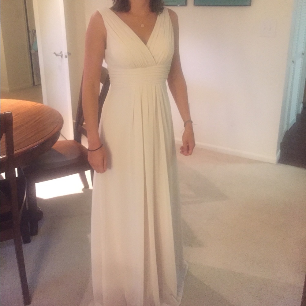 NWT Bill Levkoff Champagne long bridesmaids dress