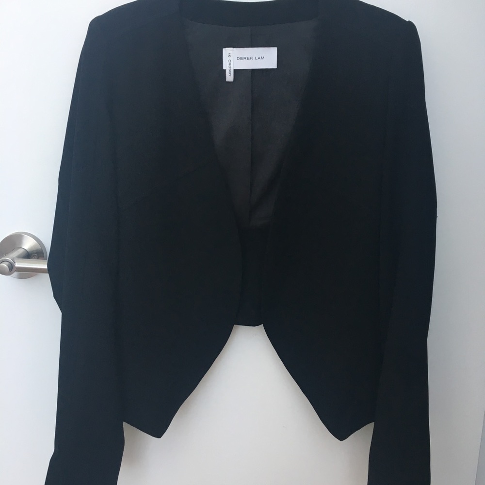 Derek Lam 10 Crosby Black Crop Blazer - 6