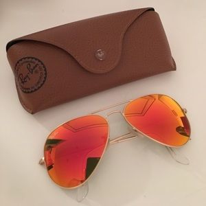 Ray ban aviators (orange)