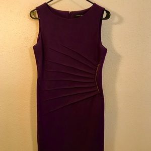 Purple bodycon with ruched side