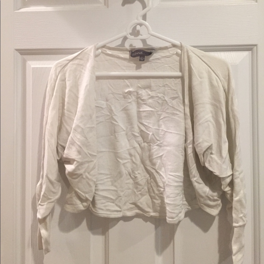 Soft white cardigan.