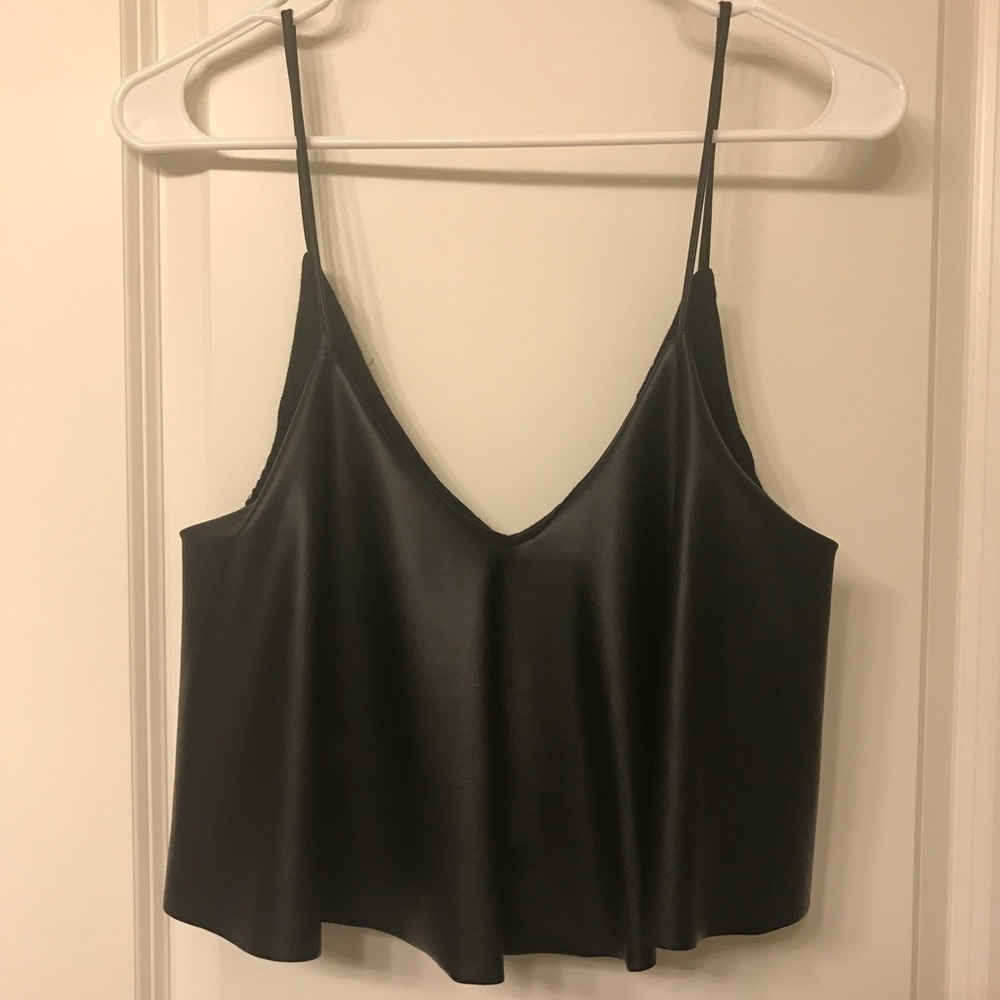 Leather crop top