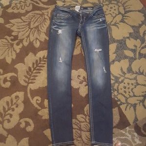 Hydraulic ripped jeans