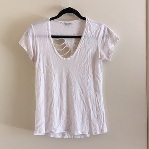 White James Perse cut out back tee