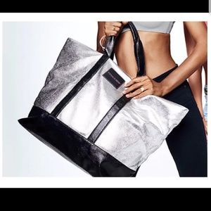 Victoria secret Silver Black Tote Weekender