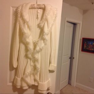 Off white long sweater