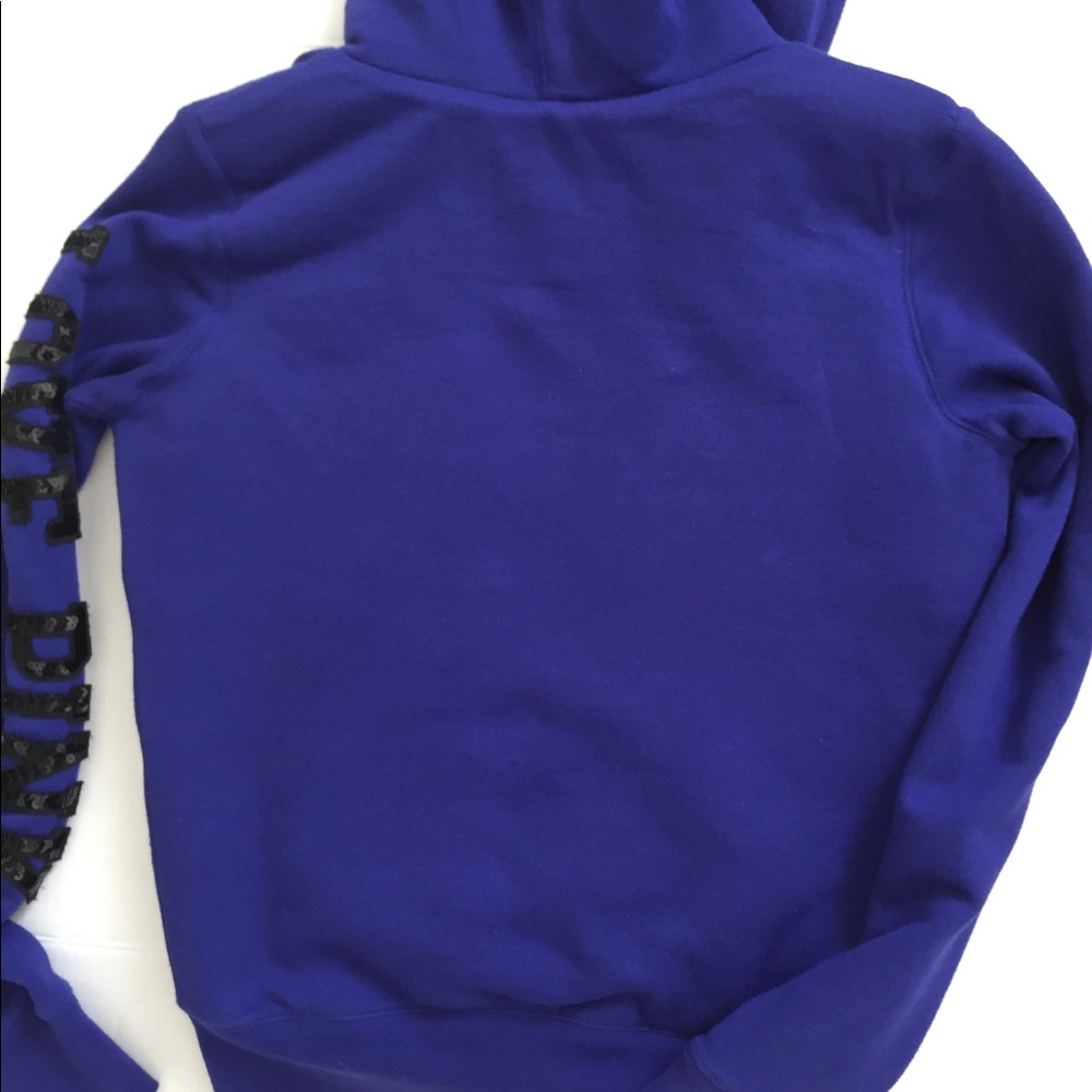 VS LOVE PINK Purple Foux Fur Zipped Hoodie - Picture 5 of 8