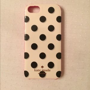 🎉 Kate Spade iPhone 5/SE polka dot case